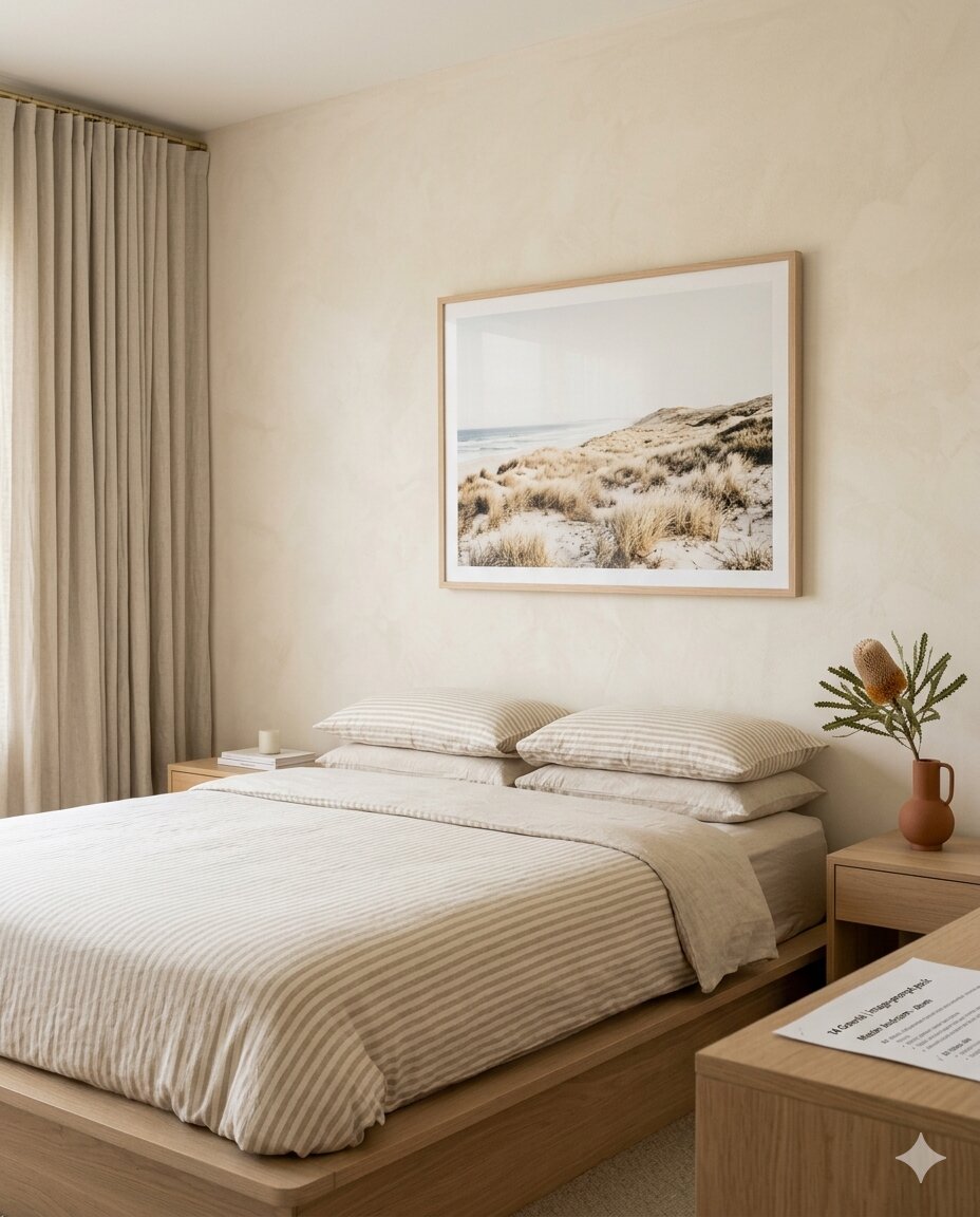 Coastal master bedroom