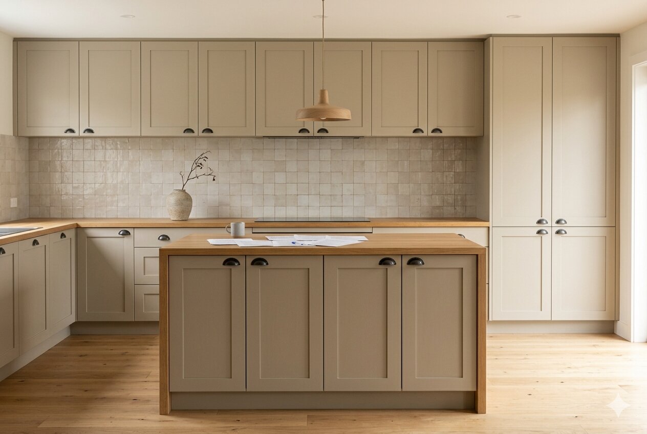 Quiet Japandi kitchen